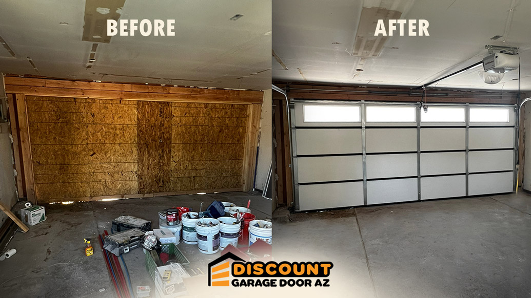 Garage Door Install Before and After
